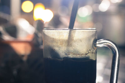 Close-up of drink on table