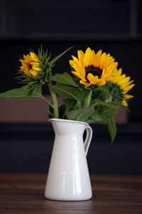 Close-up of vase on table