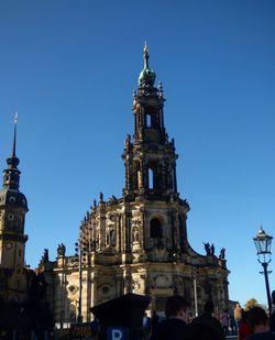 View of historic building against clear sky