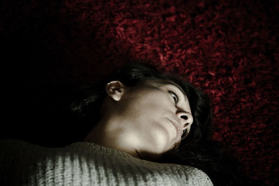 Close-up of young woman