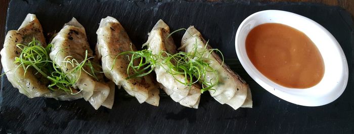 Spring rolls on plate