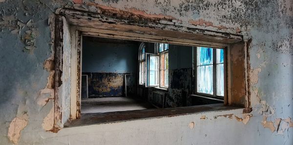 Interior of abandoned building