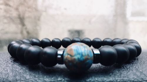 Close-up of objects on table