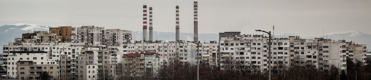 Low angle view of buildings against sky