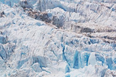 Aerial view of frozen landscape