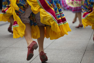 Low section of people dancing