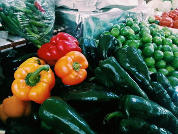 Vegetables for sale in market