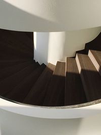 Low angle view of spiral staircase