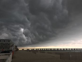 Scenic view of dramatic sky over sea