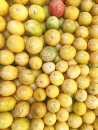 Full frame shot of fruits for sale in market