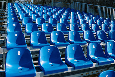 Empty seats in stadium