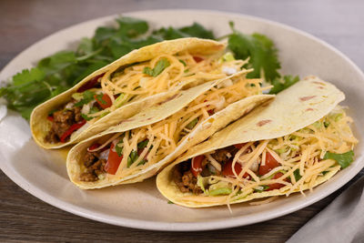 Close-up of food in plate