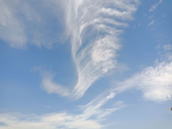 Low angle view of clouds in sky