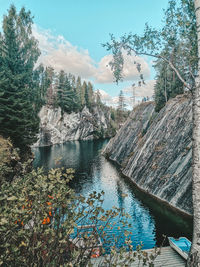 Scenic view of river against sky