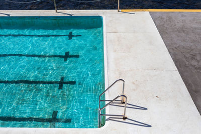 High angle view of swimming pool