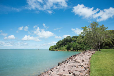 Scenic view of sea against sky