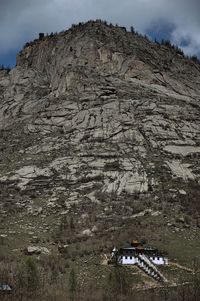 Scenic view of rocky mountains against sky