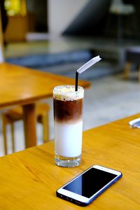 Close-up of drink on table