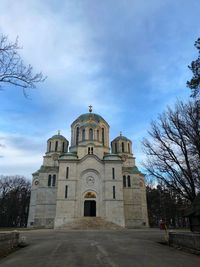 Low angle view of church against sky