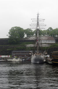 View of river with buildings in background