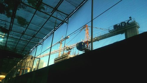 Low angle view of modern building against sky