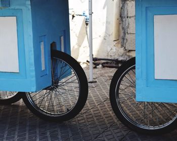 Bicycle against blue sky