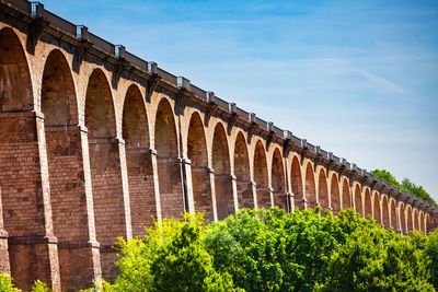 Low angle view of arch bridge against sky