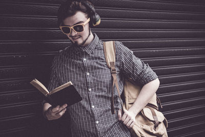 Young man wearing sunglasses