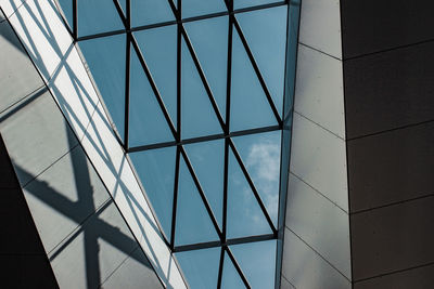 Low angle view of modern building against sky