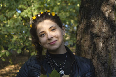 Portrait of a smiling young woman