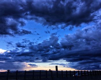 Silhouette of dramatic sky at sunset