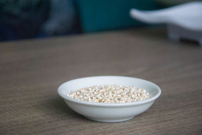 Close-up of bowl on table