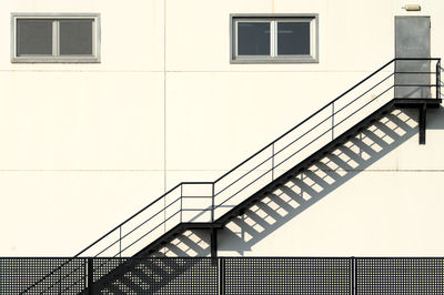 Low angle view of staircase against building