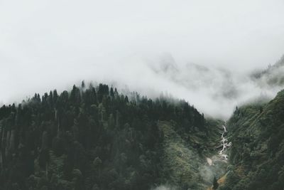 Panoramic view of mountains against sky