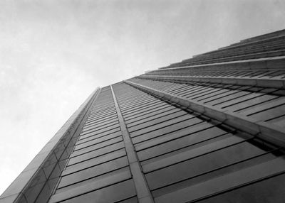 Low angle view of modern building against sky