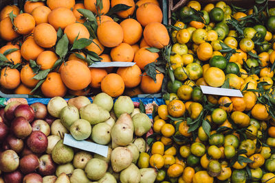 Full frame shot of fruits for sale at market stall