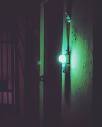 Close-up of illuminated lamp