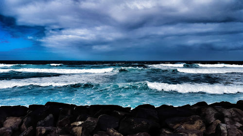 Scenic view of sea against sky