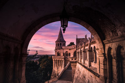 Low angle view of historic building