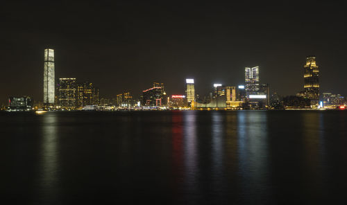 Illuminated city at night