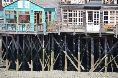 Stilt houses at beach