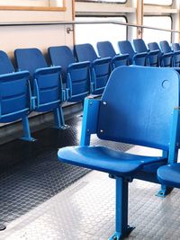 Empty chairs at airport