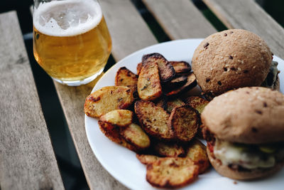 Close-up of food on table