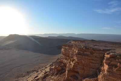 Scenic view of desert against sky