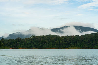 A beautiful morning scene at kenyir lake, terengganu