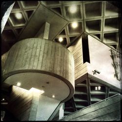 Low angle view of illuminated building