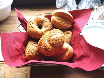 Close-up of bread on table