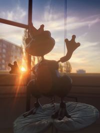 Sun shining through clouds