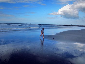 People enjoying at beach