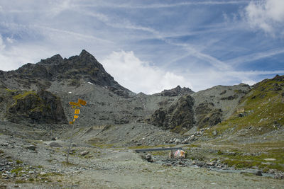 Scenic view of mountain against sky